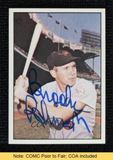 JSA Certified 1978 TCMA The 1960's I Green Back Brooks Robinson COA HOF READ 0q3