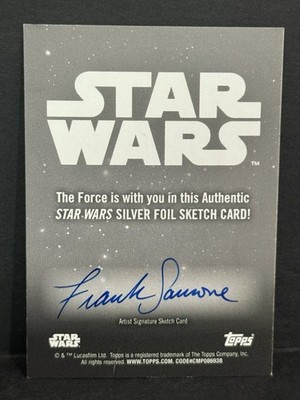 2025 Topps Chrome Star Wars Grand Moff Tarkin 1/1 Sketch Silver