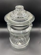 Clear Glass Round Candy Jar Canister with Lid, 16 oz, 8 in H x 5 in Dia