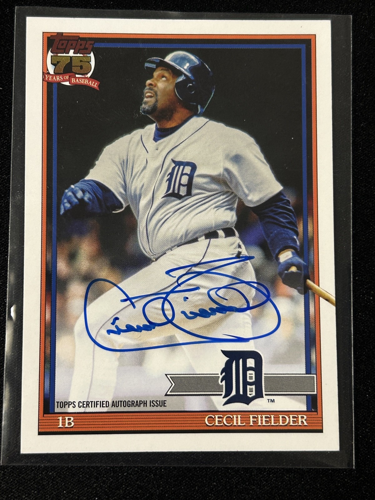 2026 Topps - 1991 Topps Baseball On Card Autograph Cecil Fielder #91A-CEC (AU)