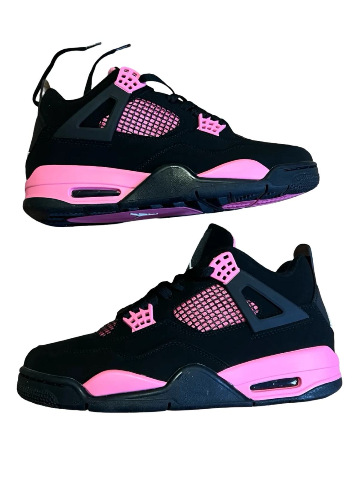 Jordan Air Jordan 4 Pink Thunder Retro Mens Size 9.5 Basketball Sneakers Custom thumbnail 9