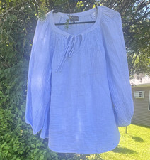 Michael Stars Women s Light Blue Solid Tie-Ne...