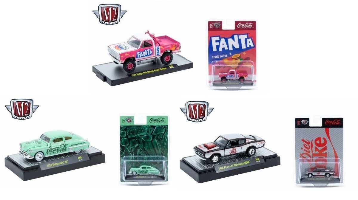 M2 Machines Coca-Cola Series A60 (52500) - Assorted - You Choose