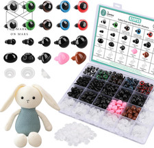 820Pcs Safety Eyes for Amigurumi- Premium Safety Eyes and Noses, Crochet Animals