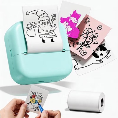 Print Pod Mini Sticker Printer Sticker Maker Machine M02X, Inkless Pocket...