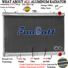 2 Row Aluminum Radiator For 1989-1993 Nissan Skyline R32 Gtst Rb20det Mt