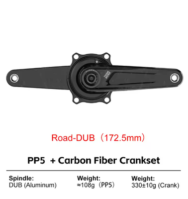 THINKRIDER PP5 Carbon Fiber Power Meter Crankset DUB 29MM ANT BLE