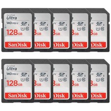 SanDisk 128GB Ultra UHS-I SDXC Memory Card 10 Cards 
