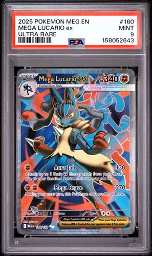 Mega Lucario ex graded PSA 9 for sale on eBay