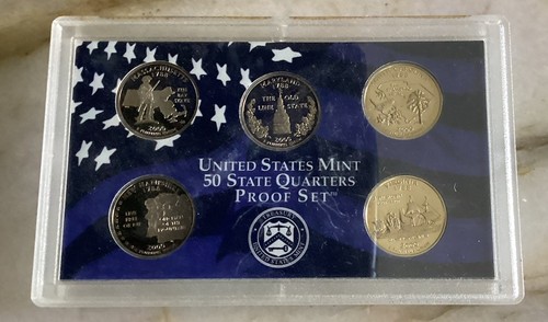 US Proof Set 2000 State Quarters Half Dollar Dime Nickel Penny Sacagawea Dollar - Picture 6 of 10