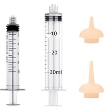 Pet Feeding Syringe with Nipple, Silicone Feeding Tools for Kitten Puppy Feeding