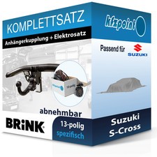 Für Suzuki S-Cross 22- BRINK Anhängerkupplung abnehmbar + 13polig E-Satz neu