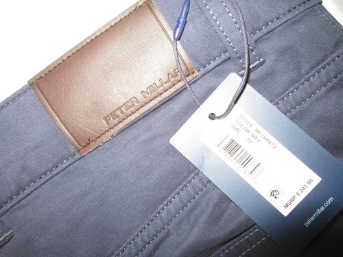 PETER MILLAR Crown Crafted Delvin Twill Five-Pocket Pant Pants NAVy Sz 32 $245 - Picture 12 of 15