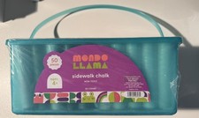 Mondo Llama 50ct Rainbow Sidewalk Chalk Non-Toxic Outdoor Art Tub