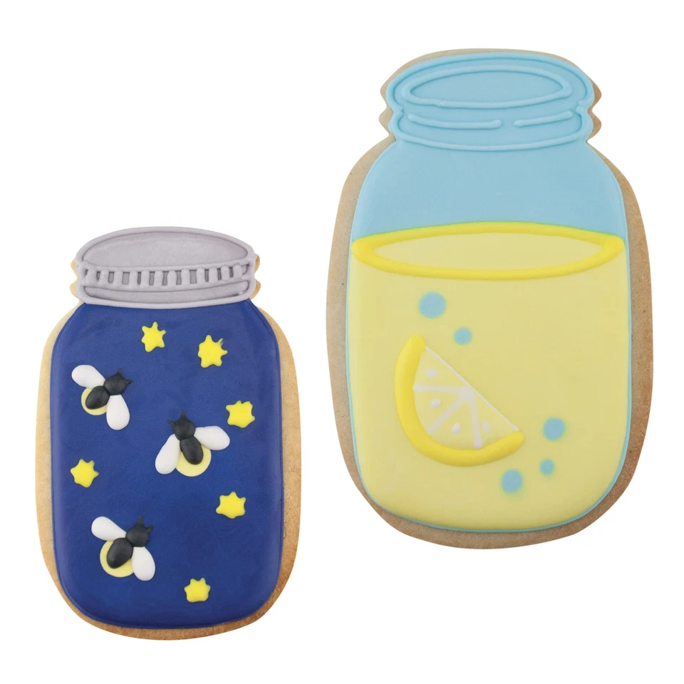 Mason Jar Cookie Cutters 2-Pc. Set Made in USA by Ann Clark, 3.25", 4.5" - Image 2 of 4