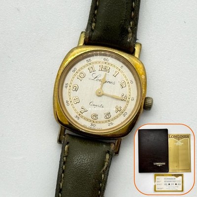Longines 150th Anniversary Vintage Women's Watch Gold Arabic Dial Quartz Papers