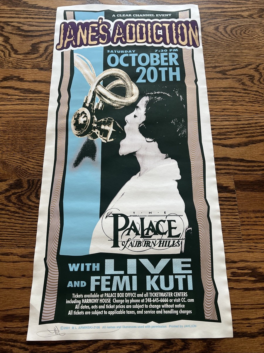 JANE'S ADDICTION PALACE OF AUBURN HILLS HANDBILL Signed