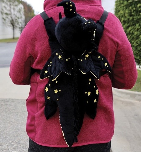 Star Dragon Plush Backpack With Wings. 13”x8”x26”. Adjustable Strap. New - Picture 6 of 7