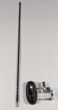 New 3ft CB Antenna Kit with Cable and Mount s - Black - MADE IN U.S.A.