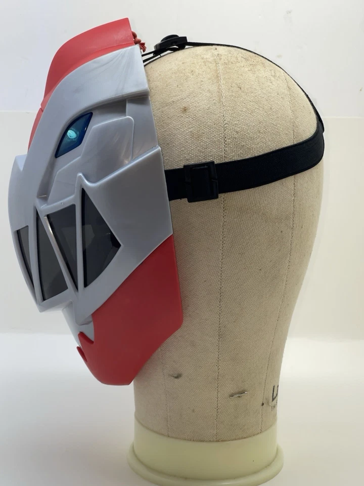 Máscara ajustable Power Rangers Red Dino Fury Deluxe iluminada para niños Halloween ☼ Foto 2 de 4