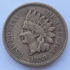 1859 Indian Head 1 Cent Penny VG/F Fine First Year US Coin