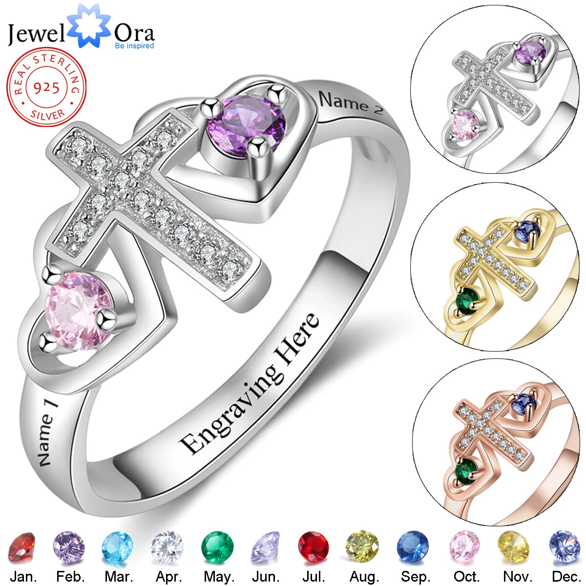 Silver band store promise rings