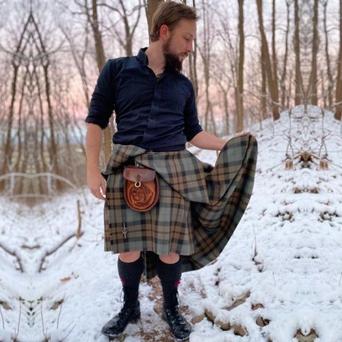 Traditional Scottish Vintage Great Kilts Men's Tartan Great Kilt 16th Century - Picture 4 of 11