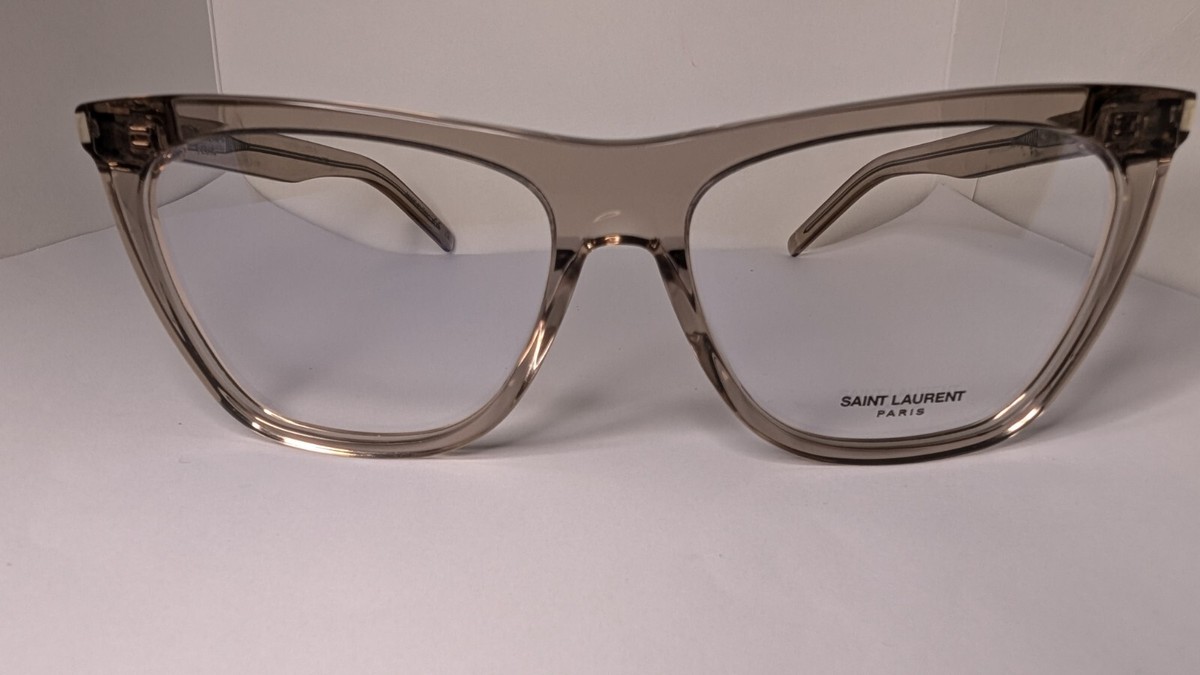 Saint Laurent SL518 004 Eyeglasses Brown 56mm Square Frame Amazon.com: Saint Laurent SL 108 SLIM Sunglasses 004 Havana  main image 4