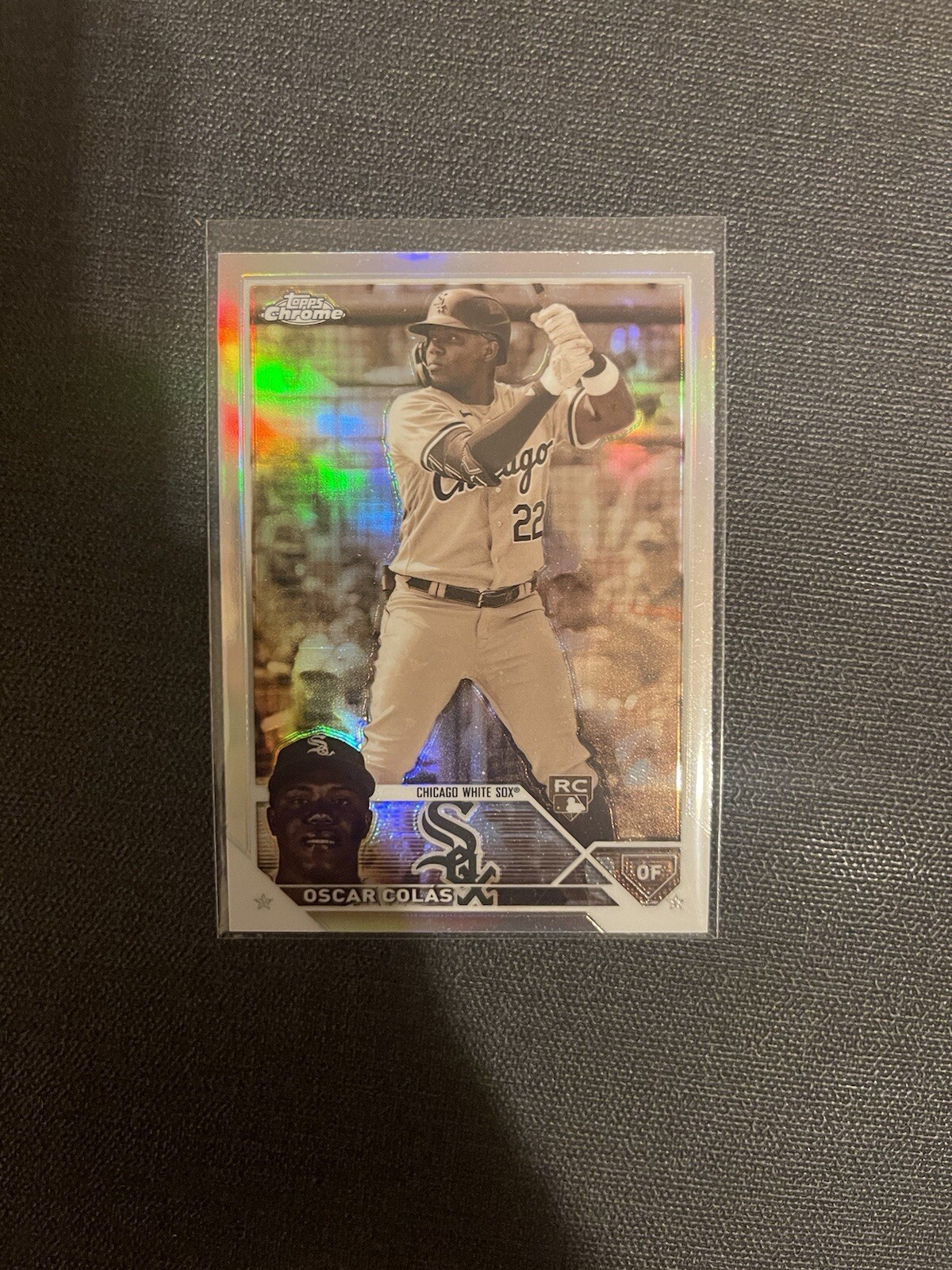 NEAR MINT 2023 Topps Chrome #145 Oscar Colas Negative Rookie Chicago White Sox