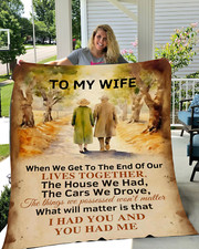 To My Wife Retro Mink Fleece Blanket Xmas Birthday Gift For Wife From Husband