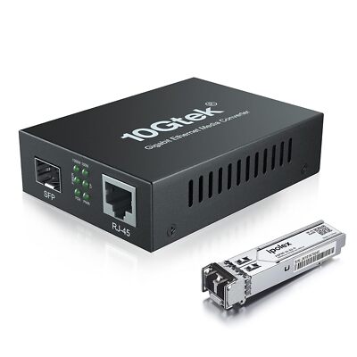Convertidor De Medios Gigabit De Fibra Lc Multimodo A Ethernet Con Un Modulo ...