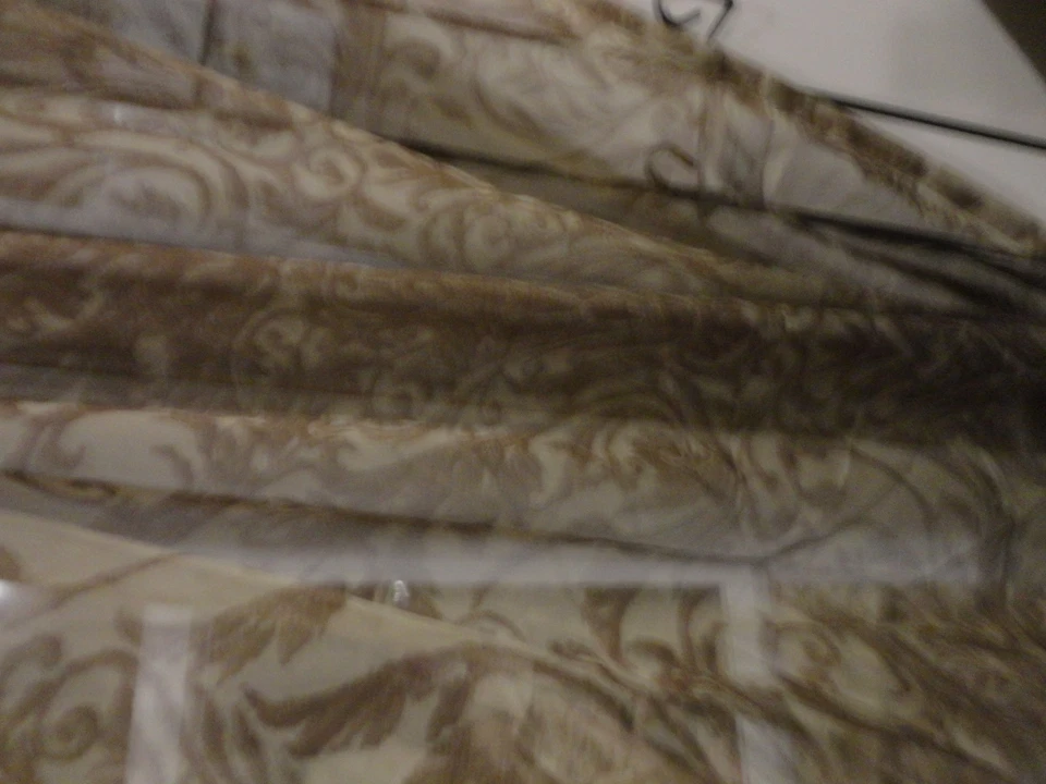 BURLINGTON LIGHT DARK BROWN 100% POLYESTER PANEL SHEER 50 X 84" - Image 2 of 4