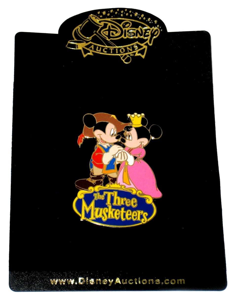 LE 100 Disney Auction Pin ✿ Mickey & Minnie Three Musketeers
