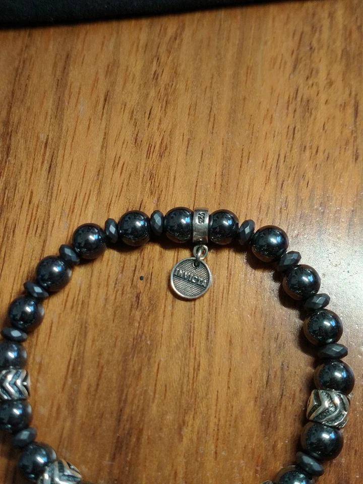 Invicta ювелирных изделий 925 серебро мужчин гематит подлинный камень регулируемый браслет 33896 - Изображение 4 из 4