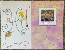 Lot of Two Large Premium American Greetings Easter Cards for Anyone