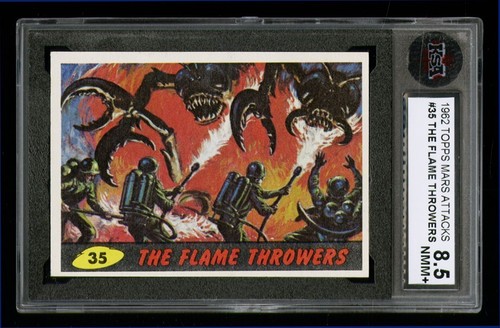 1962 Topps Mars Attacks #35 The Flame Throwers — KSA 8.5
