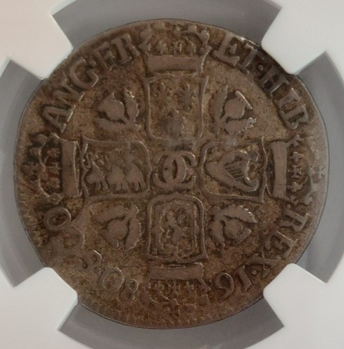 SCOTLAND 1680 Charles II 1/8 Dollar Scarce FINEST Graded NGC F12 - POP ONLY 1 - Picture 3 of 4