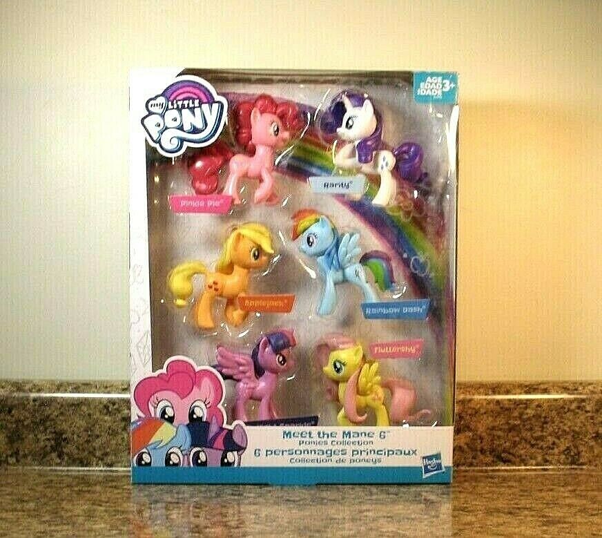  My Little Pony: Friendship is Magic Toy Meet The Mane 6  Collection Set - 6 Pony Figures Including Twilight Sparkle, Kids Ages 3 and  Up ( Exclusive)