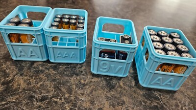 3 Pack - Beer Crate Battery Organizer Storage Boxes
