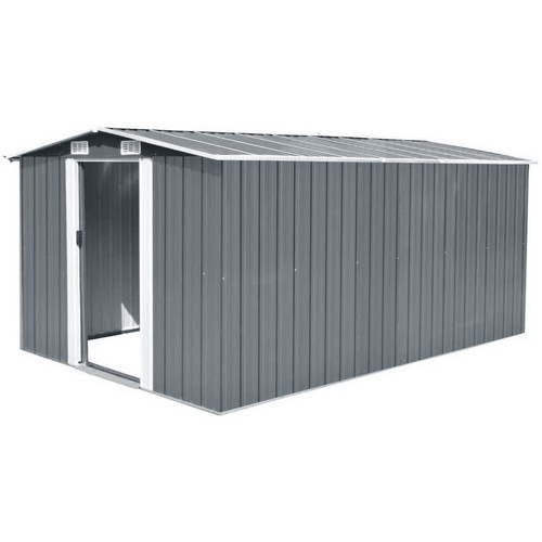 12x10 ft Large Metal Garden Shed Outdoor Tool Storage House+Free Foundation Door - Picture 11 of 11