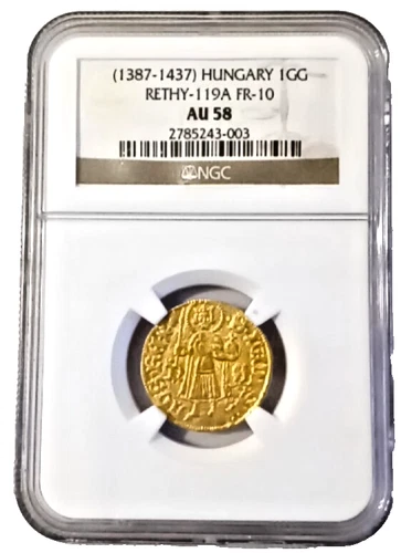 1387-1437 Hungary Gold Sigismund ICG-Certified NGC AU58