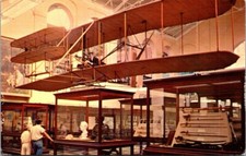 Wright Brothers Airplane Smithsonian Vintage Chrome Postcard Unposted A74