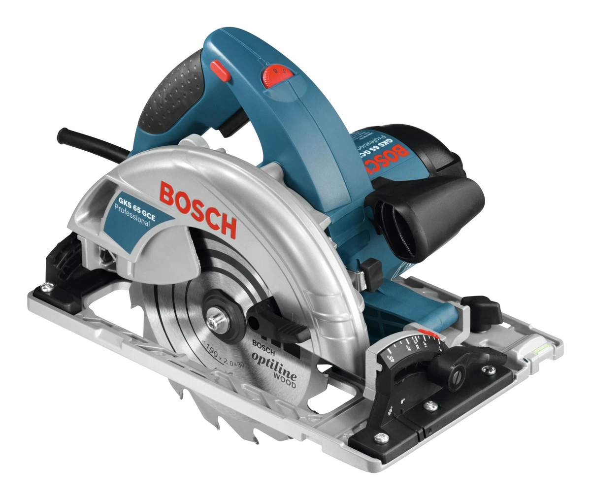 Bosch Professional Handkreissäge GKS 65 GCE mit Führungsschiene 