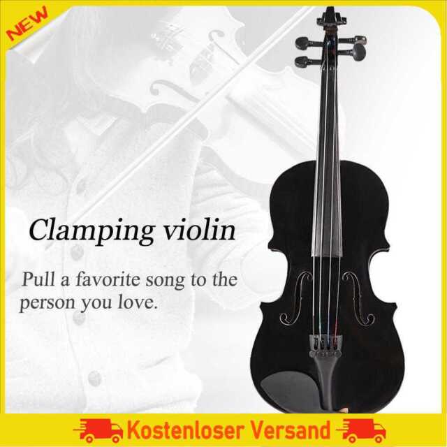 Kit marmitta fiocco violino acustico luminoso 1/8 stecca con custodia scatola di uvetta-