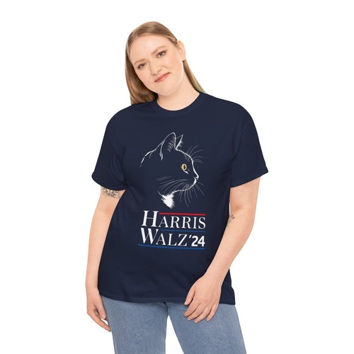 Kamala Harris Walz Campaign VP T-shirt - President Cat Ladies Vote 2024 Tee - Photo 29/33