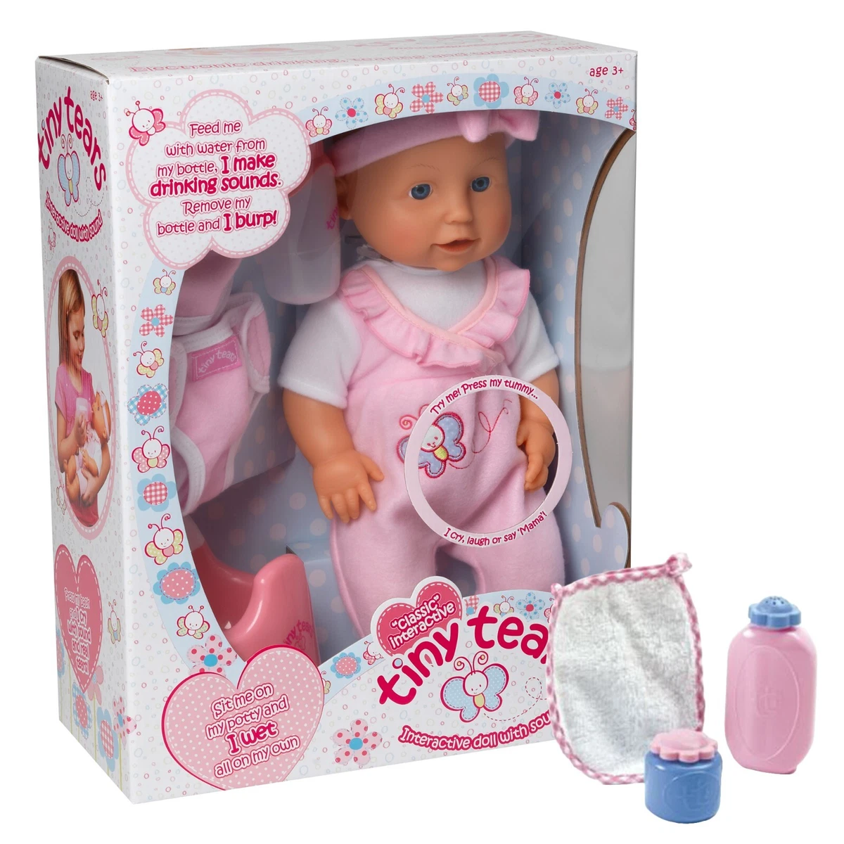 Classic Tiny Tears Interactive Doll with FREE Bath time
