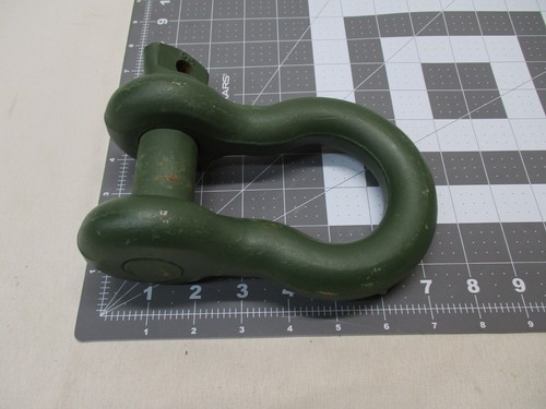 (1) VEHICLE SHACKLE USGI MILITARY OD GREEN WLL 9.5 TON DM 1-1/8 SCREW PIN ANCHOR - Picture 11 of 11