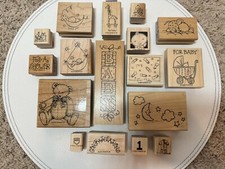 Baby Theme Rubber Stamps 17 Ct