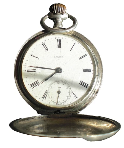Frühe OMEGA 800 Silber 1900 Taschenuhr Lepine 3x Sprungdeckel Pocket Watch Antik