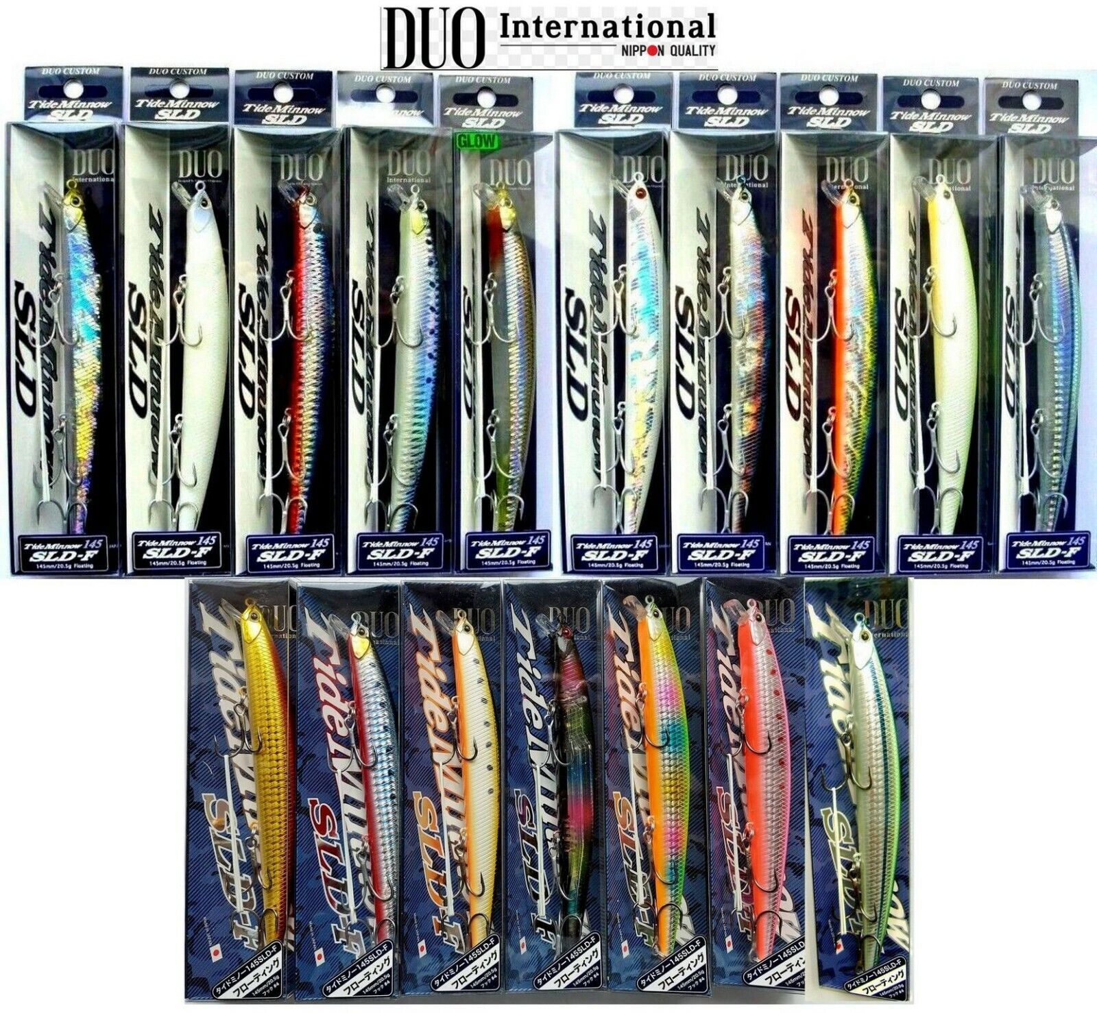 DUO Tide Minnow 145 SLD-F Japan Saltwater Fishing Lure,Hard Bait,Sea Bass,Dorado